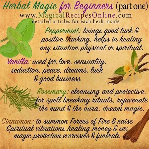 Magicak properties of herbs